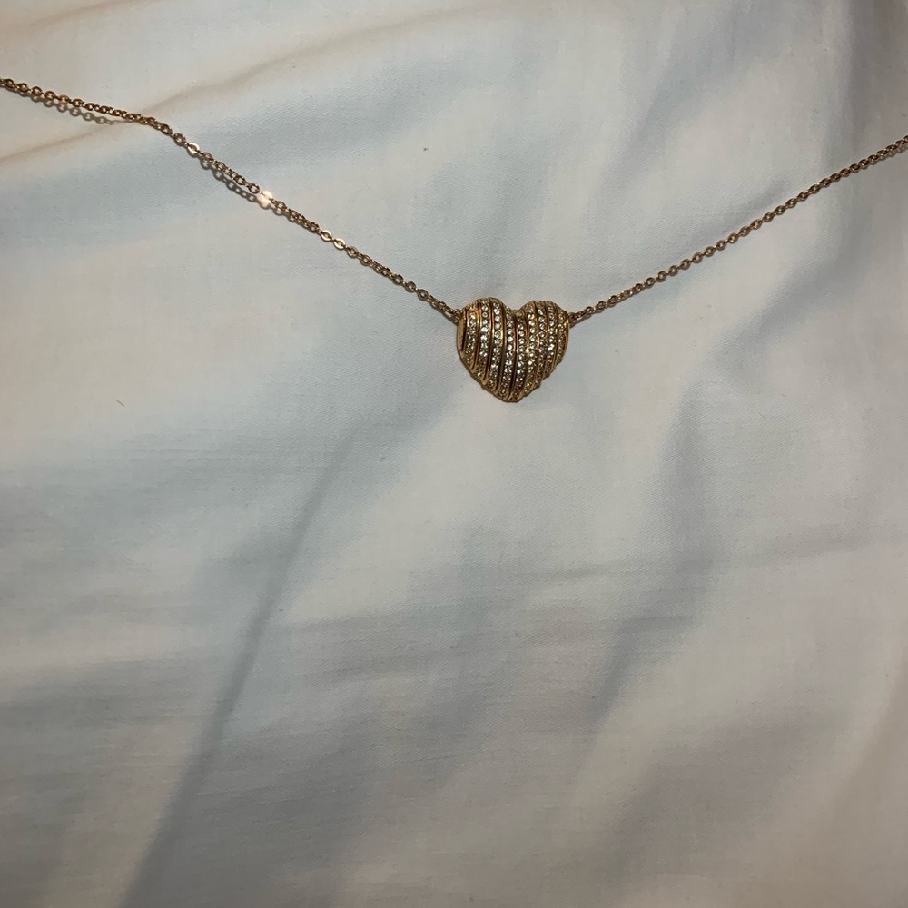 Swarovski Rose Gold Heart Pendant Necklace